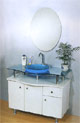 glass pedestal sink