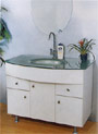 glass basin countertop