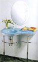 glass pedestal sink