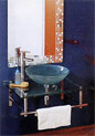 art glass sink