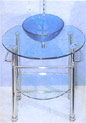 glass countertop basin