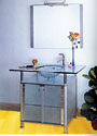 glass top vanity