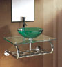 glass pedestal sink