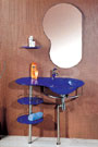 glass pedestal sink