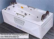 standardized massaging bathtub